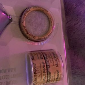 Charcoal filter mouthpiece glow in the dark with lanyard